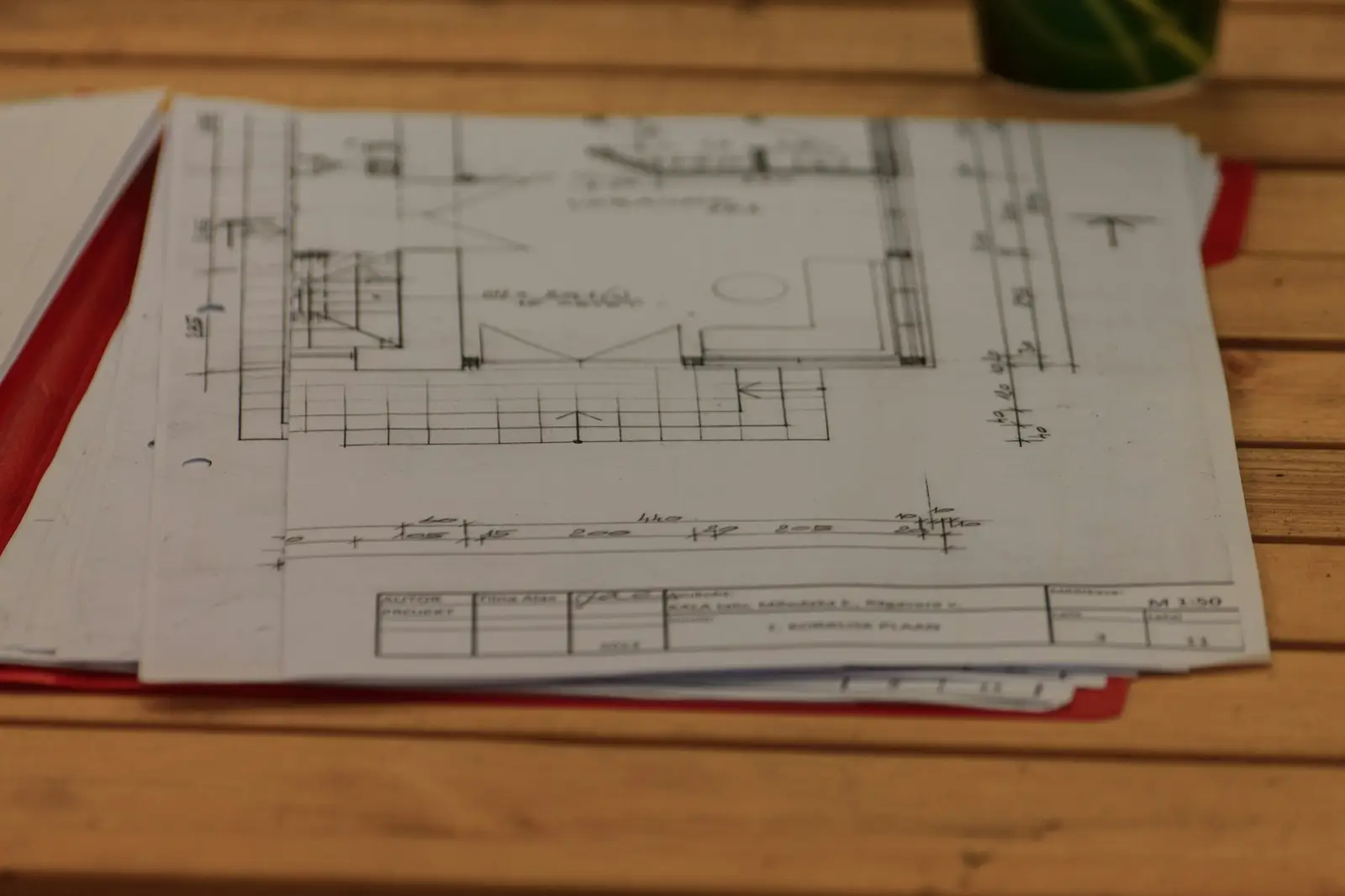 Permit drawing sheets and drawing files on a wood table